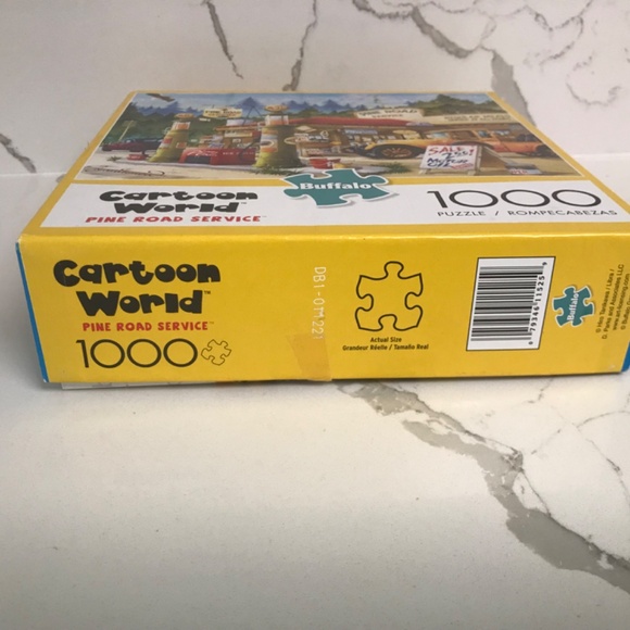 Buffalo Jigsaw Puzzle 1000 Pieces Cartoon World Pine Road Service - Picture 4 of 7